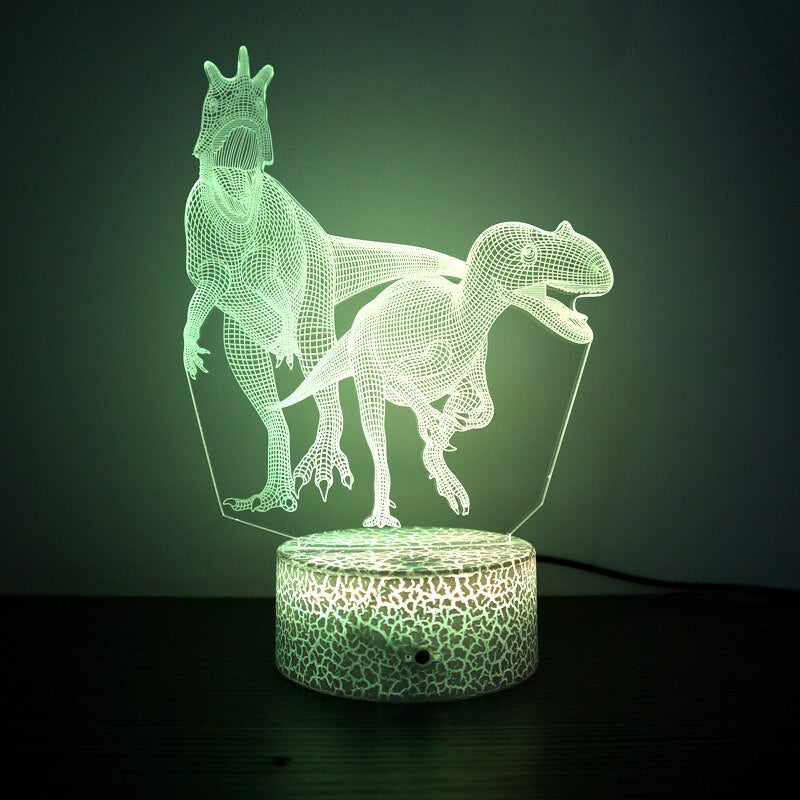 3D LED Lampe Dinosaurier
