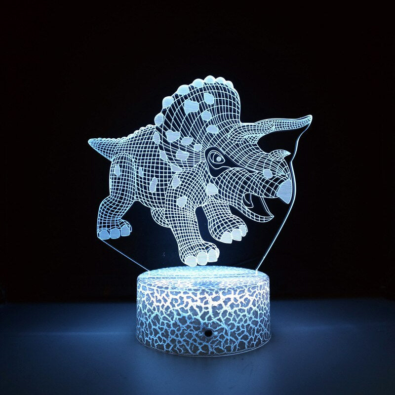 3D LED Lampe Dinosaurier
