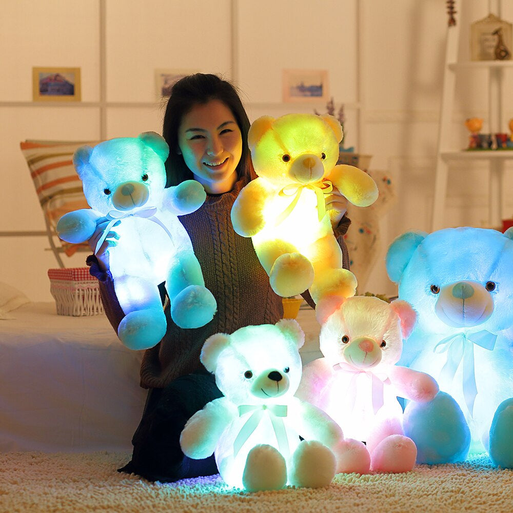 LED leuchtender blinkender Teddybär aus Plüsch Niedlich