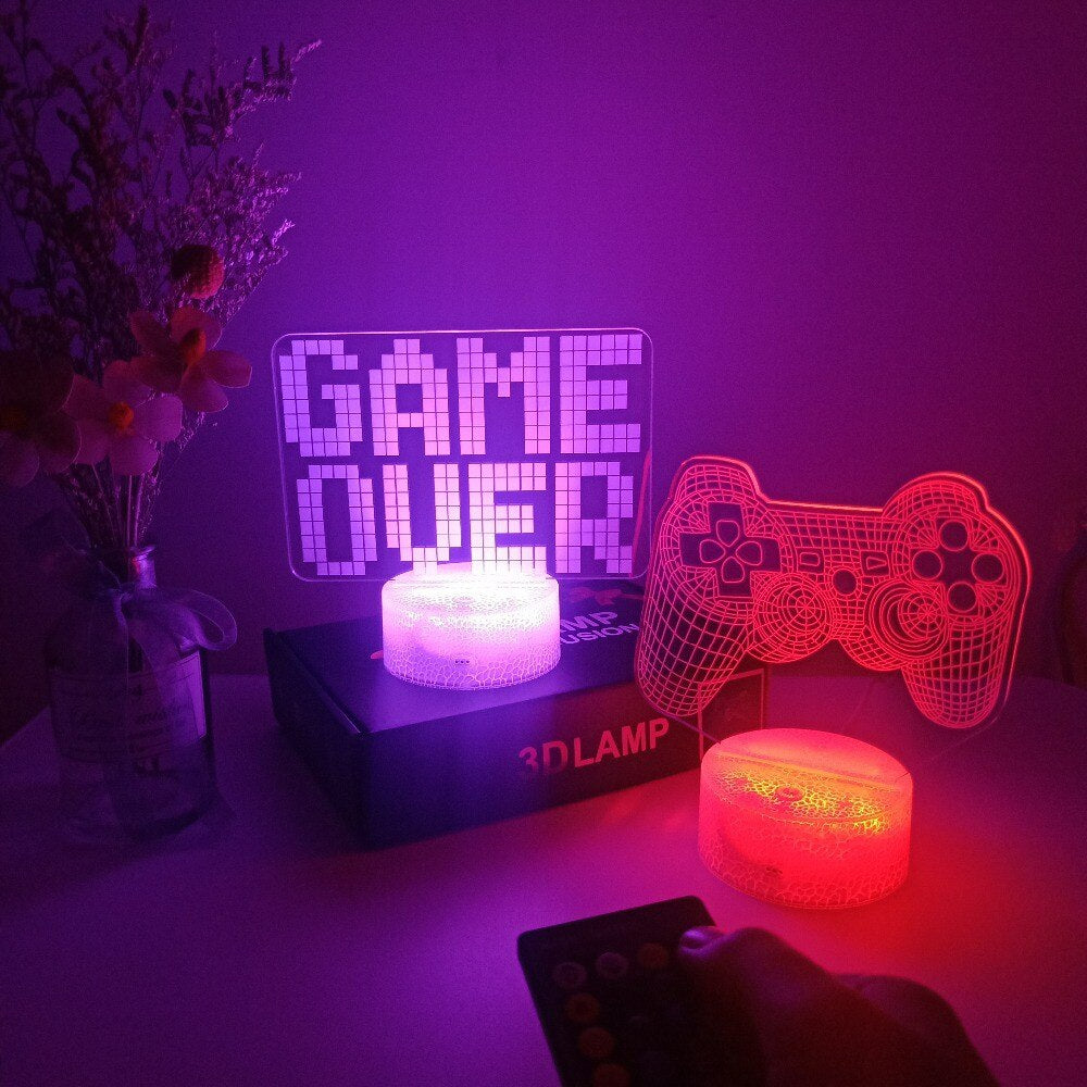 3D-LED-Lampe Gamer