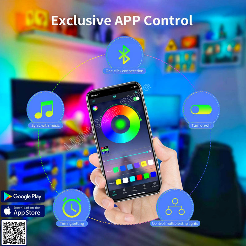 Intelligente LED-Lichterkette mit App 1-10 M