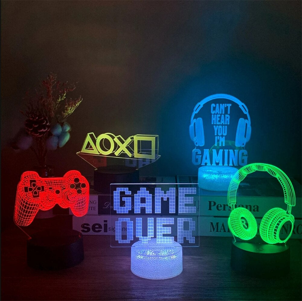 3D-LED-Lampe Gamer