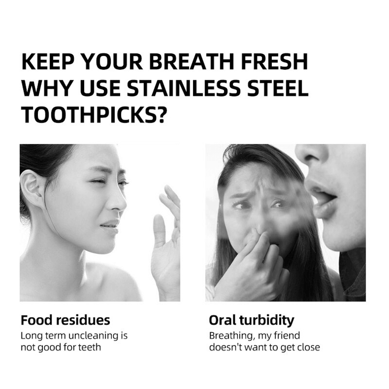 Zahnstocher-Set aus Edelstahl Wiederverwendbar