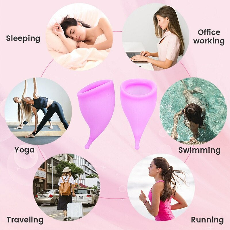 Bequeme Menstruationstasse aus Silikon für Sie