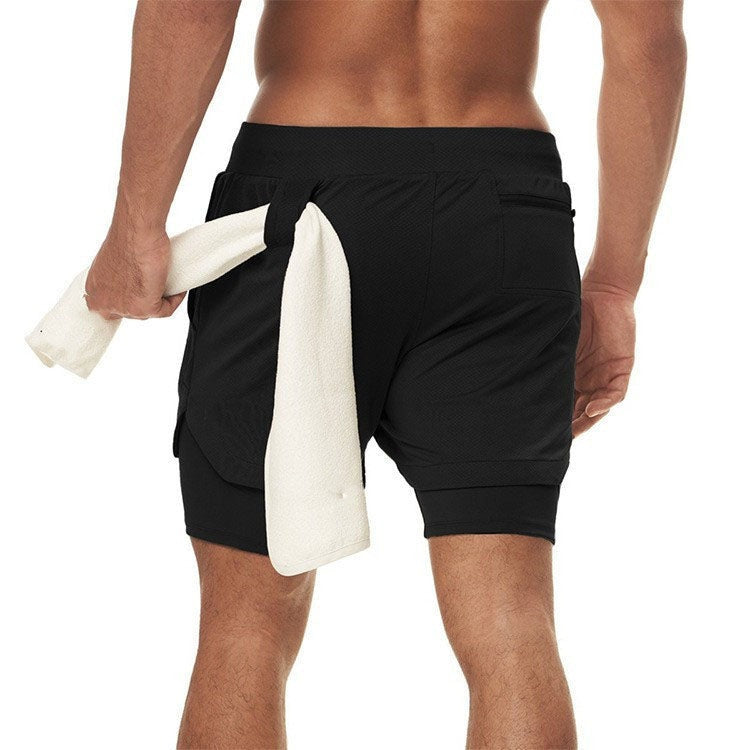 Trainingsshorts mit Innenhose für Männer