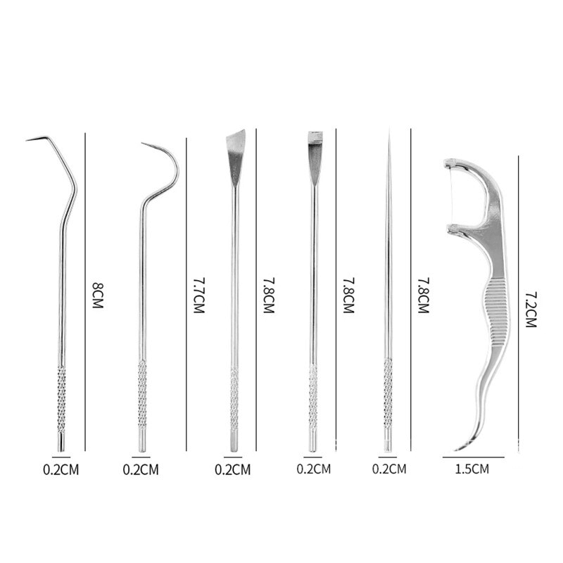 Zahnstocher-Set aus Edelstahl Wiederverwendbar