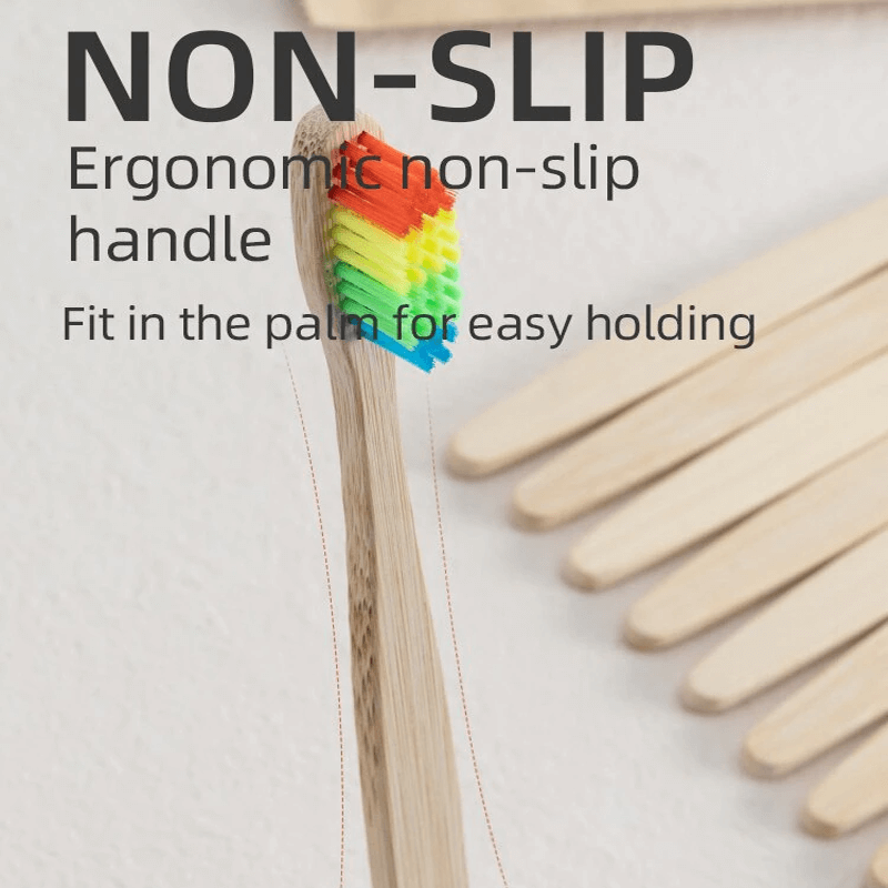 10 Stück umweltfreundliche bunte Bambuszahnbürsten