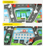 Urban inspirierte Spielmatte - Roadmap Poster für kreatives und pädagogisches Spielen