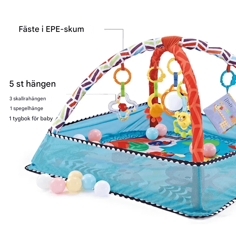 Babymatte mit Zaun und Spielfunktionen - lehrreiche und sichere Babymatte