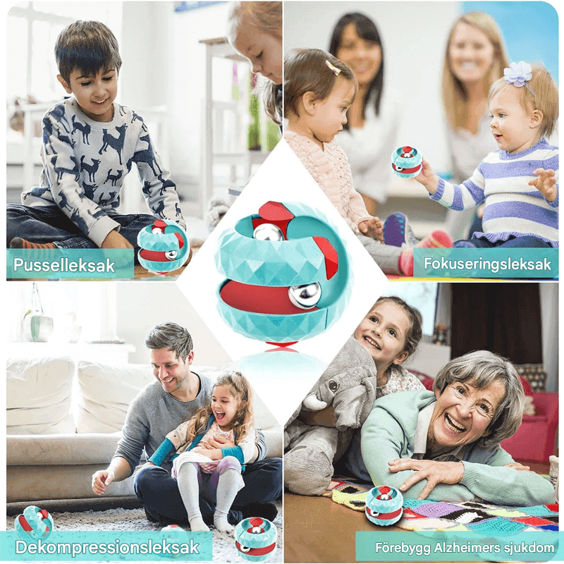 Stressabbau Orbit 3D Ball Cube - Perfektes sensorisches Spielzeug für Kinder und Erwachsene