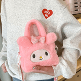 Sanrio Plüsch Tasche - Adorable Handtasche mit Zimtrolle, Melody & Kuromi