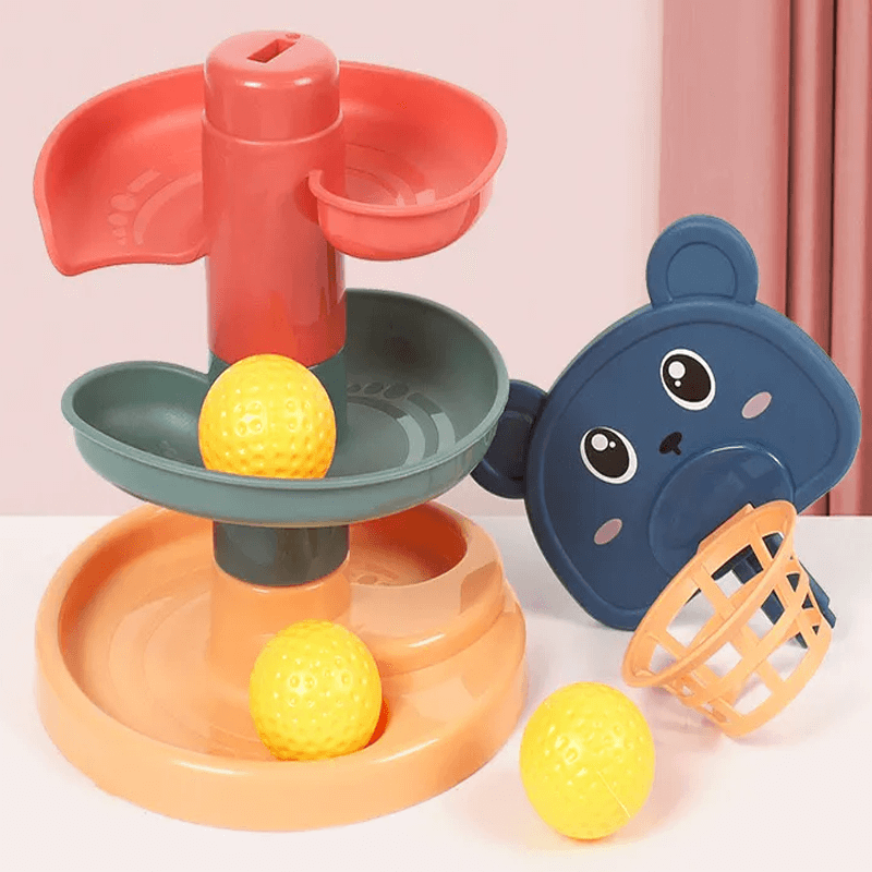 Montessori Ball Slide für Kinder | Educational Kit mit farbigen Ringen - Sensory Play & Early Development 3m+