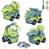 Mini-Dinosaurier-Fahrzeugbaukasten - Spielen und Lernen mit kreativen Kombinationen