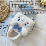 Sanrio Plüsch Tasche - Adorable Handtasche mit Zimtrolle, Melody & Kuromi