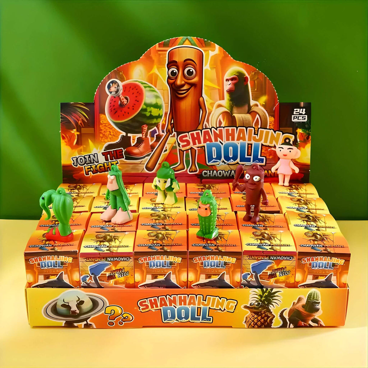 RotBox - 24 Italienische Mindrot Charaktere Schlüsselanhänger & Sammlerfiguren in Mystery Box