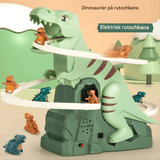 DinoQuest - Elektrische Dinosaurierrutsche mit automatischer Klettertreppe, Lichter & Musik für Kinder