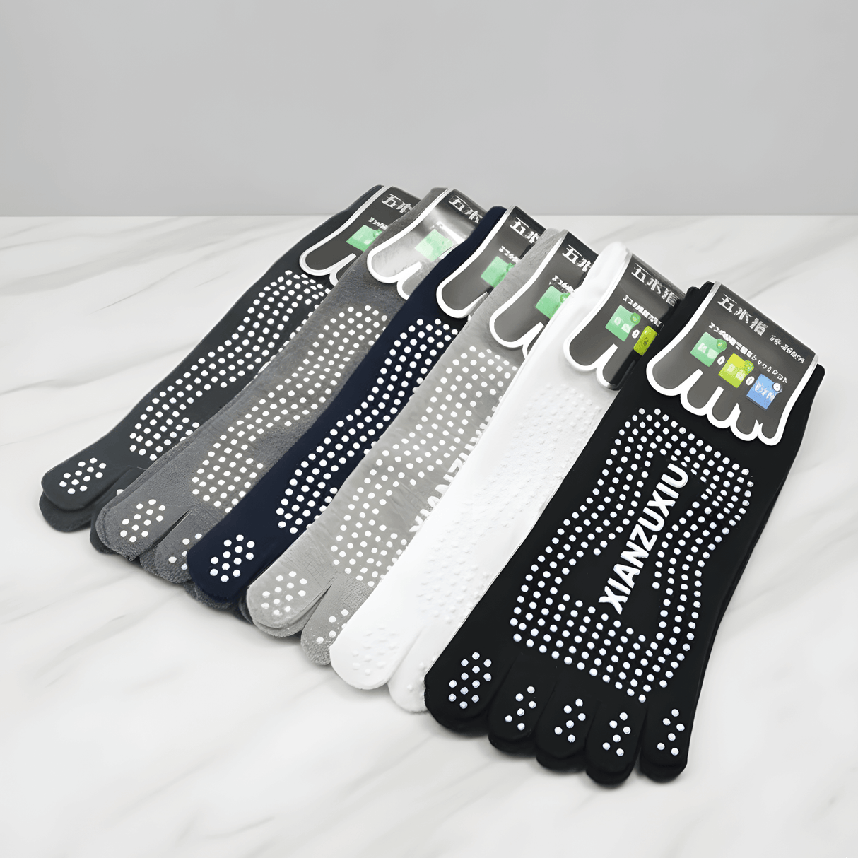SoftGrip - Rutschfeste Fünf-Zehen-Socken für Yoga, Pilates & Übung