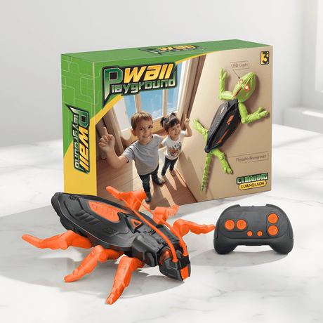 CrawlBot - Ferngesteuerter Wandklettergecko & Kakerlaken-Spielzeug mit LED-Licht & Wiederaufladbare Batterie für Kinder