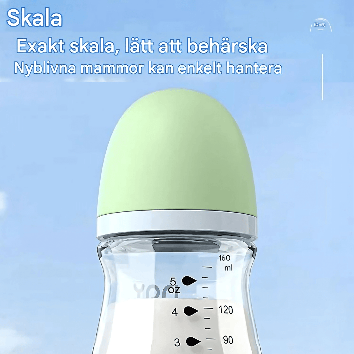 BabyFlow - Anti-Colic Glas-Babyflasche mit weichem Silikon-Sauger & Kontrolliertes Flow Design