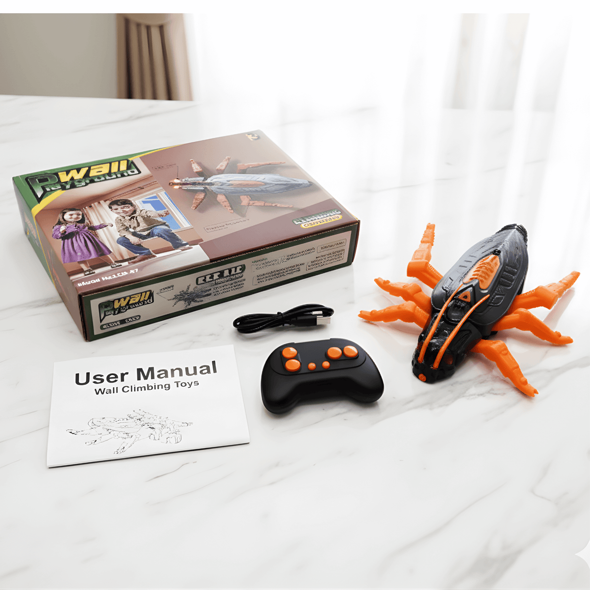 CrawlBot - Ferngesteuerter Wandklettergecko & Kakerlaken-Spielzeug mit LED-Licht & Wiederaufladbare Batterie für Kinder