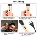 GroomFlex - Elektrischer Kamm und Haarstyler mit Ionisierung & Einstellbare Hitze für Bart und Haar