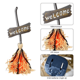 WitchGlide - Animierter Hexenbaum Halloween Dekoration mit Sound und LED Lichtern