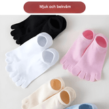 FlexiToe - 5 Paar rutschfeste Yoga- und Pilates-Socken mit fünf Zehen & Bequeme Passform für Tanz und Training