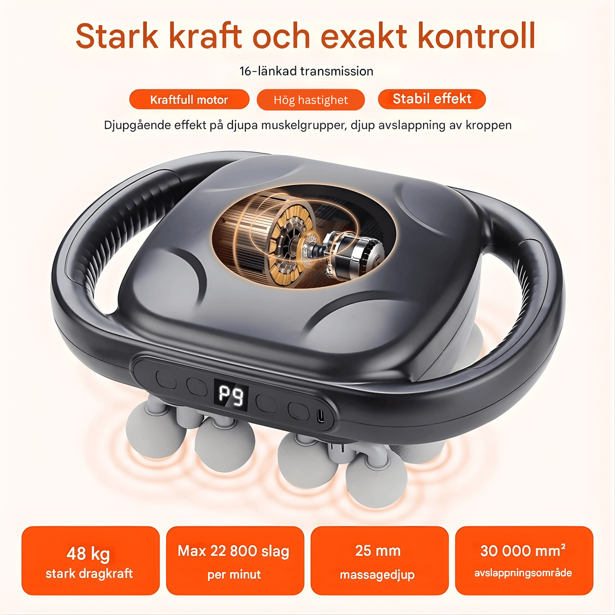 PulseRelief - 16-Kopf-Massagegerät mit 9 Modi & 20 Intensitätsstufen für den ganzen Körper