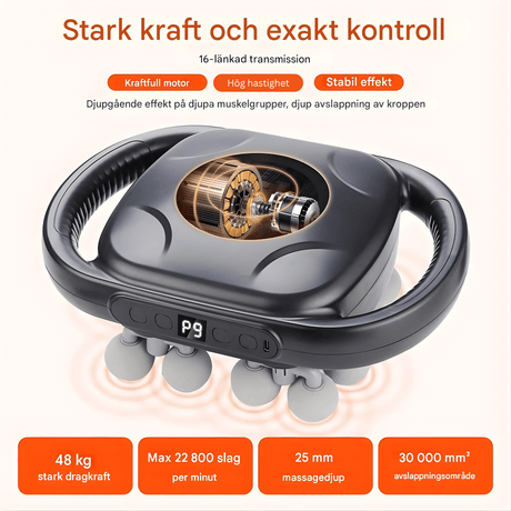 PulseRelief - 16-Kopf-Massagegerät mit 9 Modi & 20 Intensitätsstufen für den ganzen Körper