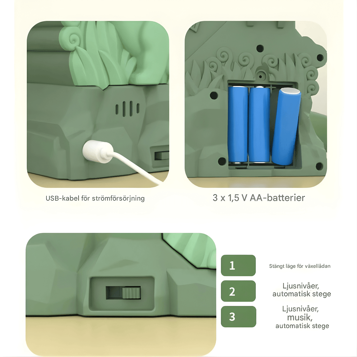 DinoTrack - Elektrische zweigleisige Dinosaurierrutsche mit dynamischer Klettertreppe, Lichter & Musik für Kinder