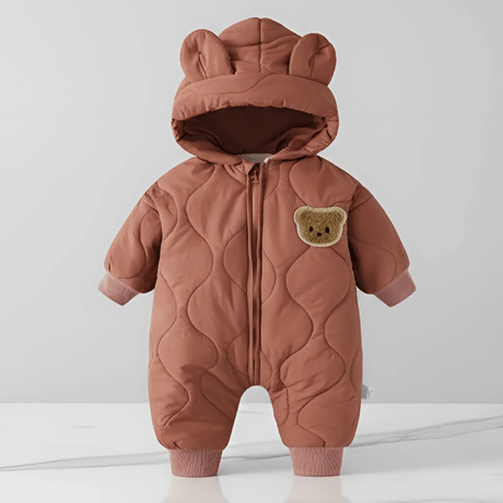 CuddleWear - Warmer Baby-Overall mit Fleece-Futter & Einfacher Reißverschluss für Herbst und Winter