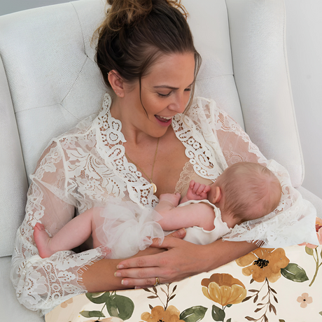 SoftCradle - Wissenschaftlich entwickeltes multifunktionales Stillkissen mit 30° Neigung & Ergonomische Unterstützung für Baby und Mutter