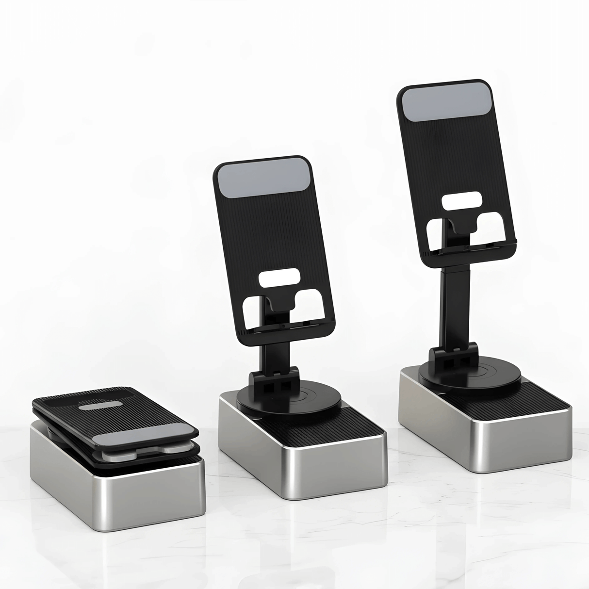 EchoStand - 5-in-1 drahtloser Bluetooth-Lautsprecher, Handyhalterung & Powerbank für Reisen, Zuhause und Party