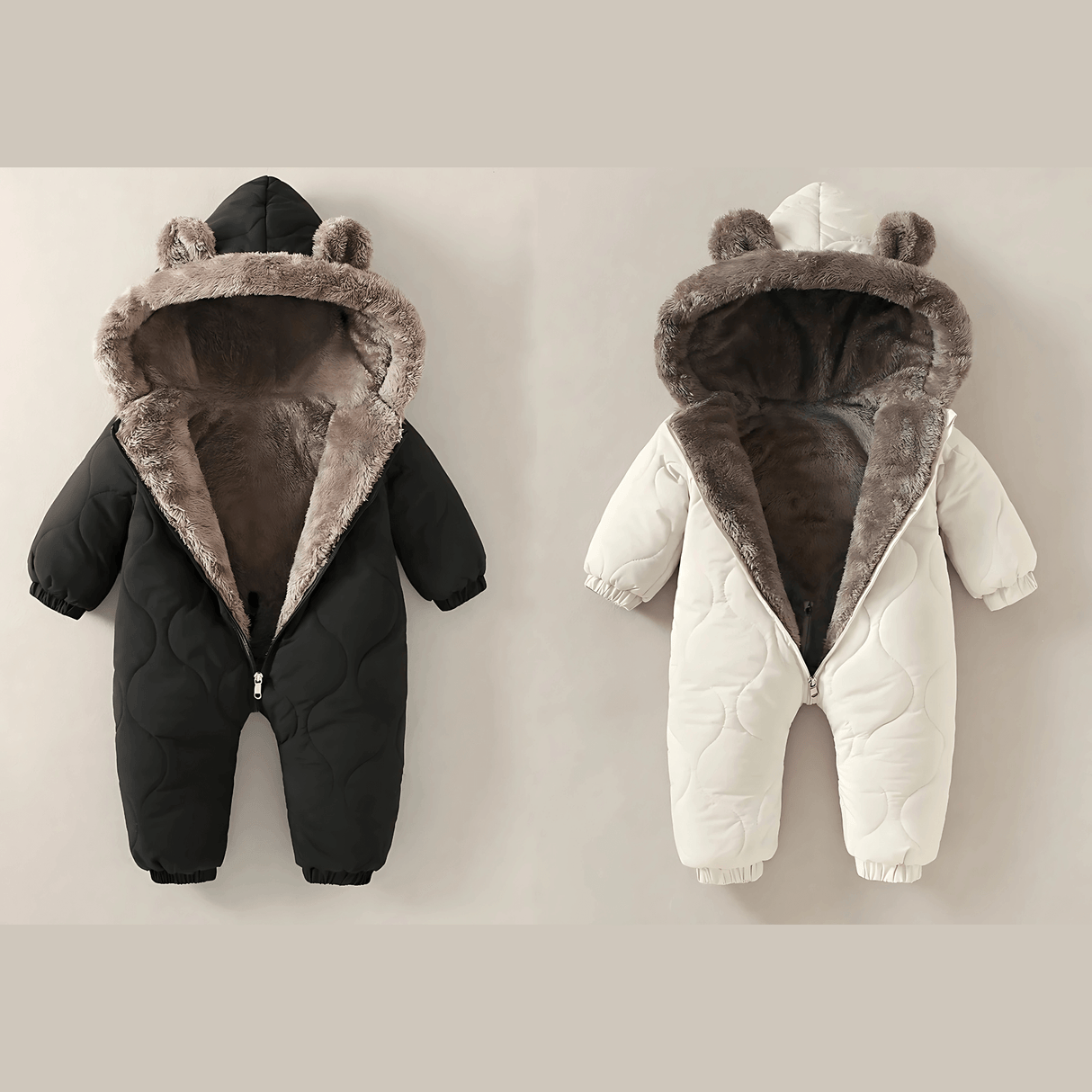 SnugCub - Baby Winteroverall mit Fleece-Futter, Kapuze & Warmer Komfort