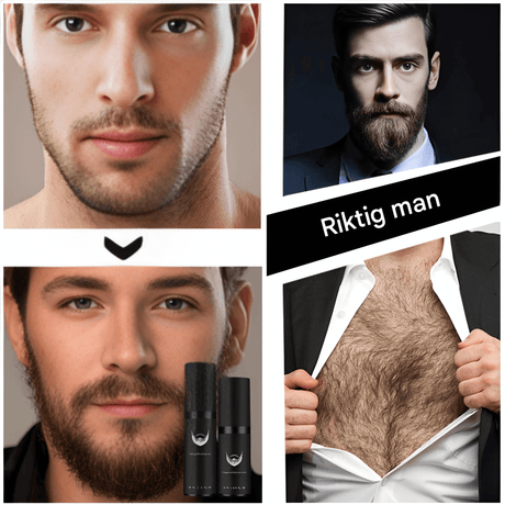 BeardForge - Bartwuchs-Set für Männer mit Roller, Serum, Desinfektionsspray & Kamm