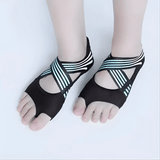 FlexStep - Rutschfeste Yoga-Socken mit atmungsaktivem Lycra & Extra Stabilität für Pilates, Tanz und Fitness