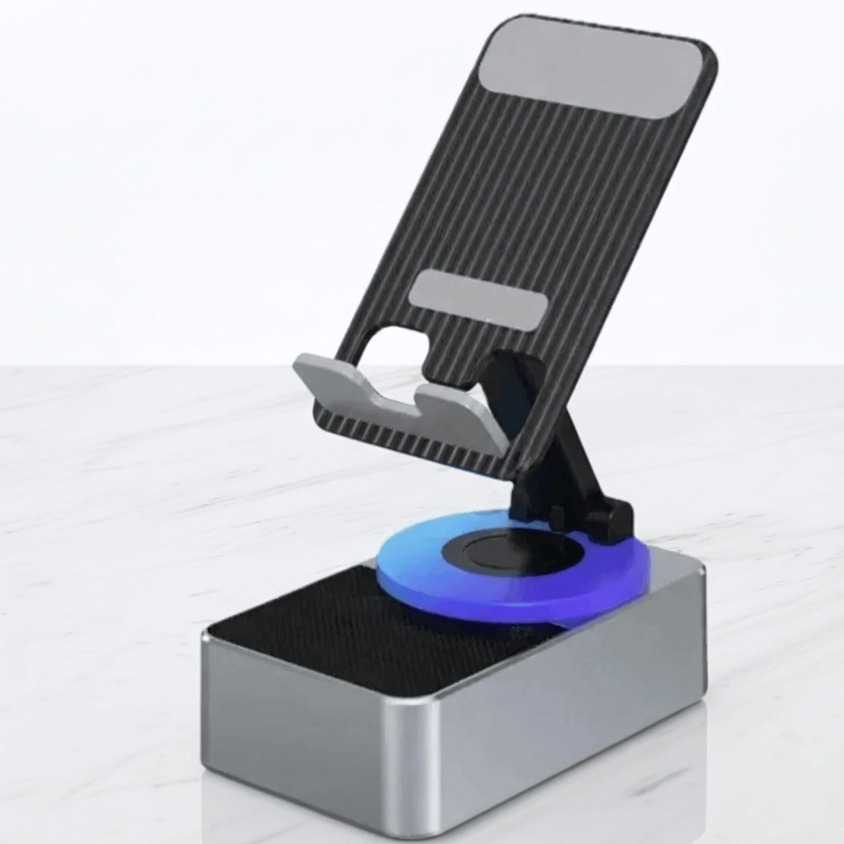 EchoStand - 5-in-1 drahtloser Bluetooth-Lautsprecher, Handyhalterung & Powerbank für Reisen, Zuhause und Party