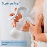 LactiMate - Handmilchpumpe aus BPA-freiem Silikon mit ergonomischem Griff & Leiser Betrieb