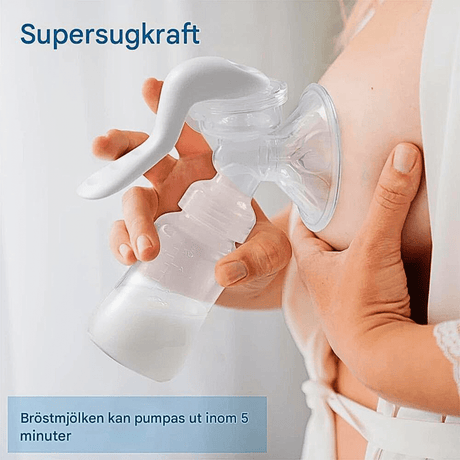 LactiMate - Handmilchpumpe aus BPA-freiem Silikon mit ergonomischem Griff & Leiser Betrieb