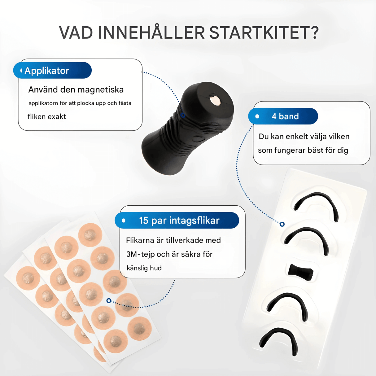 AirNite – Anti-Schnarch-Set in Schwarz oder Weiß mit Nasenclip und Atemtabletten für eine bessere Nasenatmung