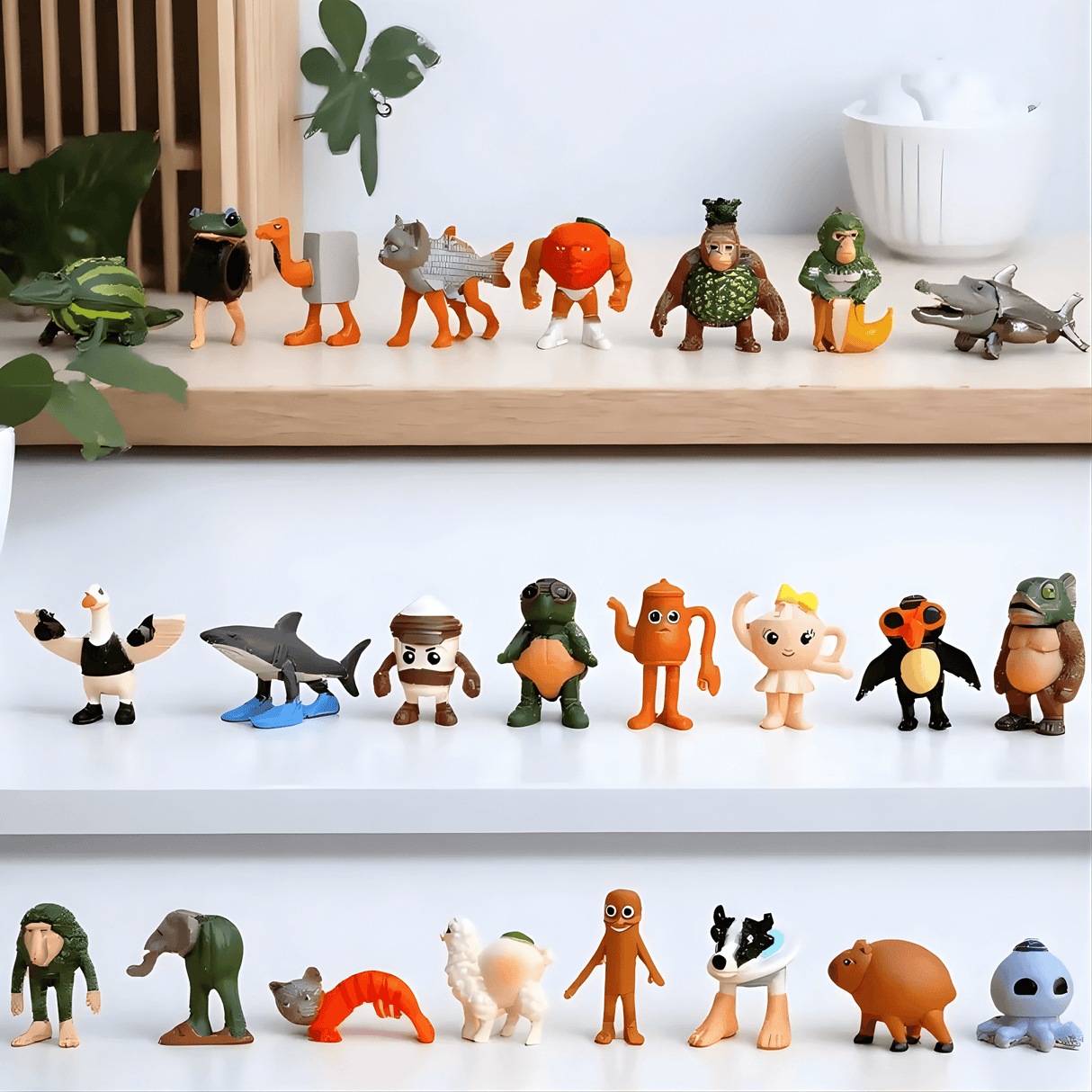 MiniFun - Italienische Mindrot-Figuren Set mit 24 verschiedenen Figuren