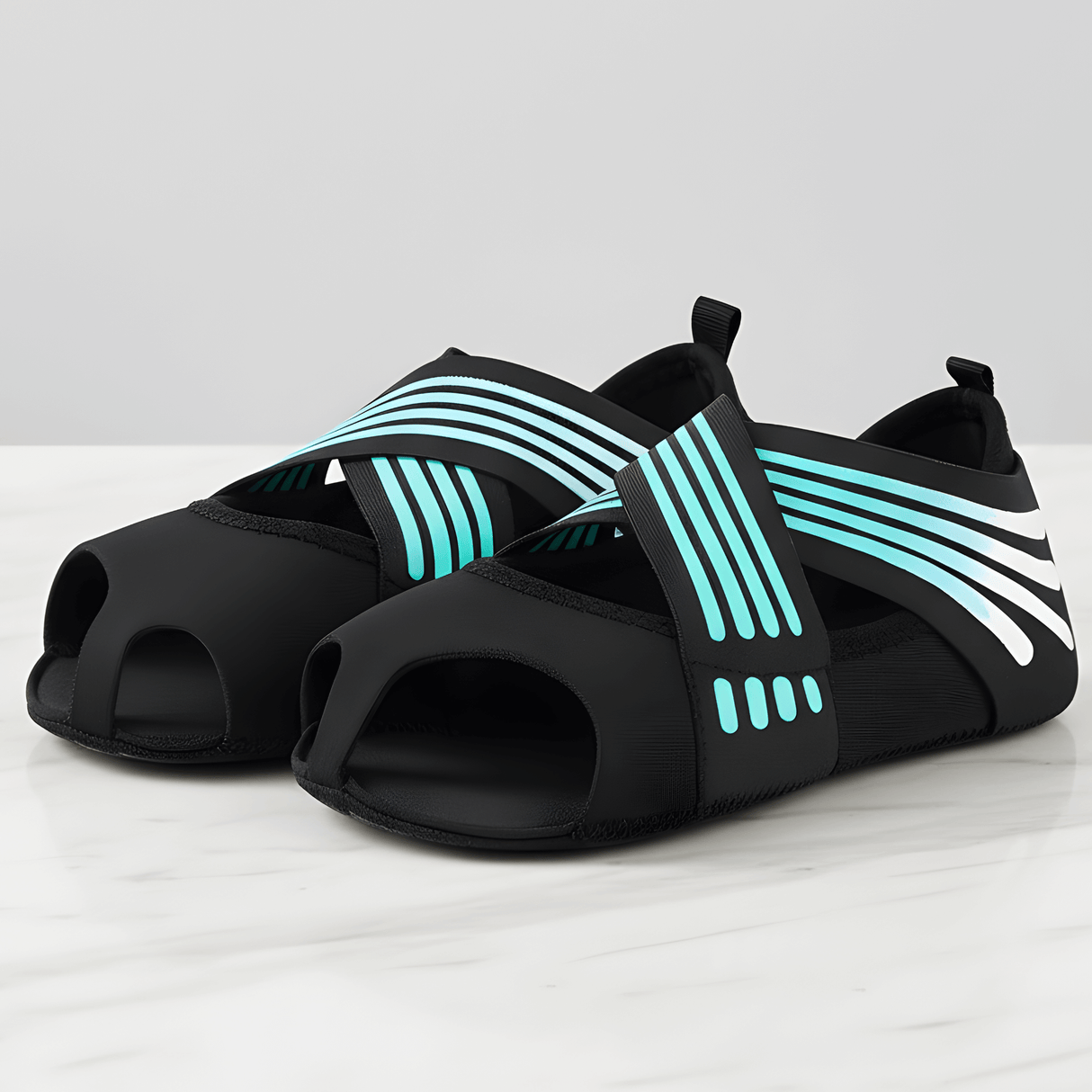 FlexStep - Rutschfeste Yoga-Socken mit atmungsaktivem Lycra & Extra Stabilität für Pilates, Tanz und Fitness