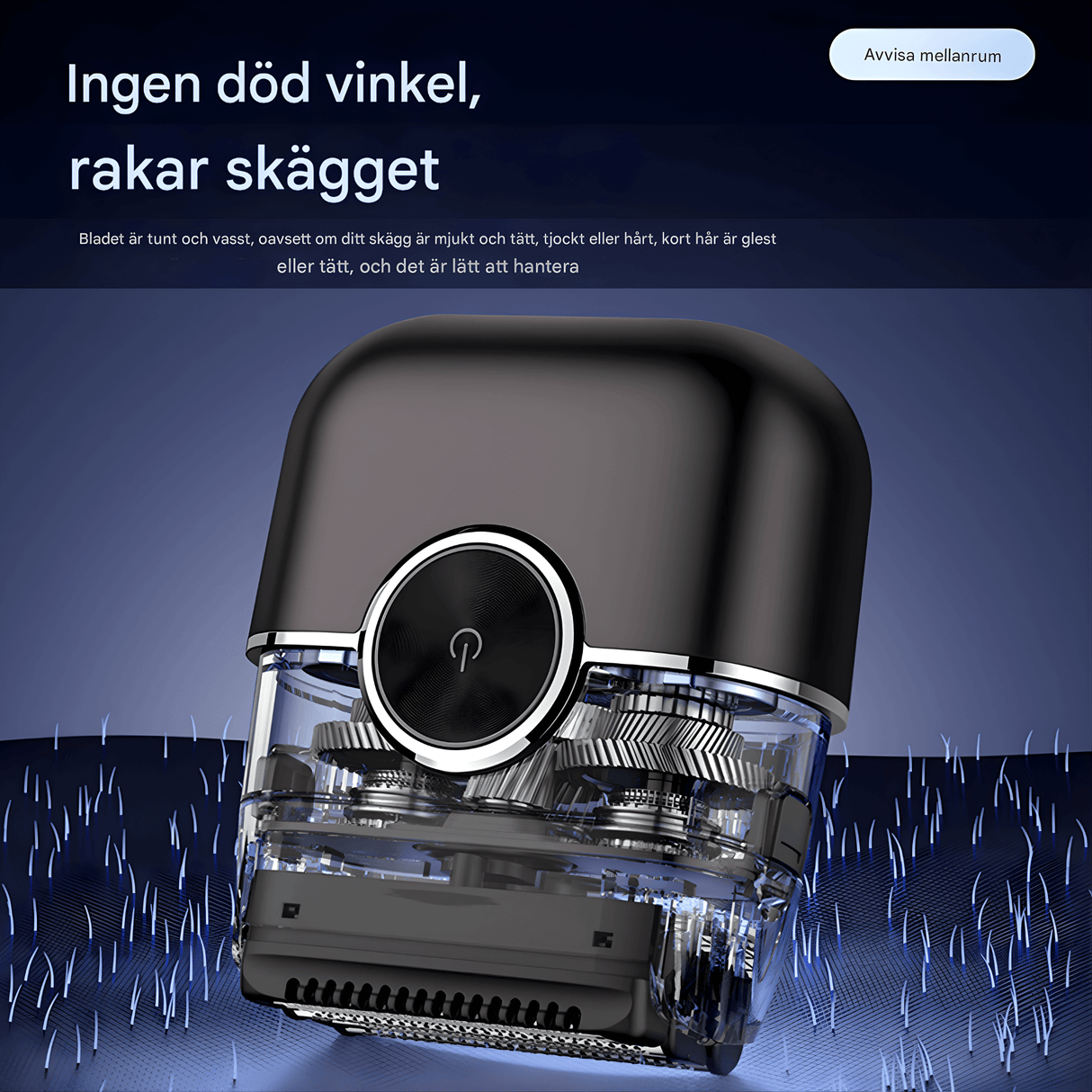 TrimPro - Tragbarer Elektrorasierer mit 4-Klingen-System & Waschbares Design für Körper und Gesicht