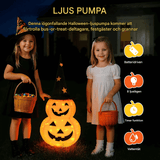 GlowPump - Zusammenklappbarer beleuchteter Halloween-Kürbis mit LED, Timer & Batteriebetriebene Dekoration für drinnen und draußen