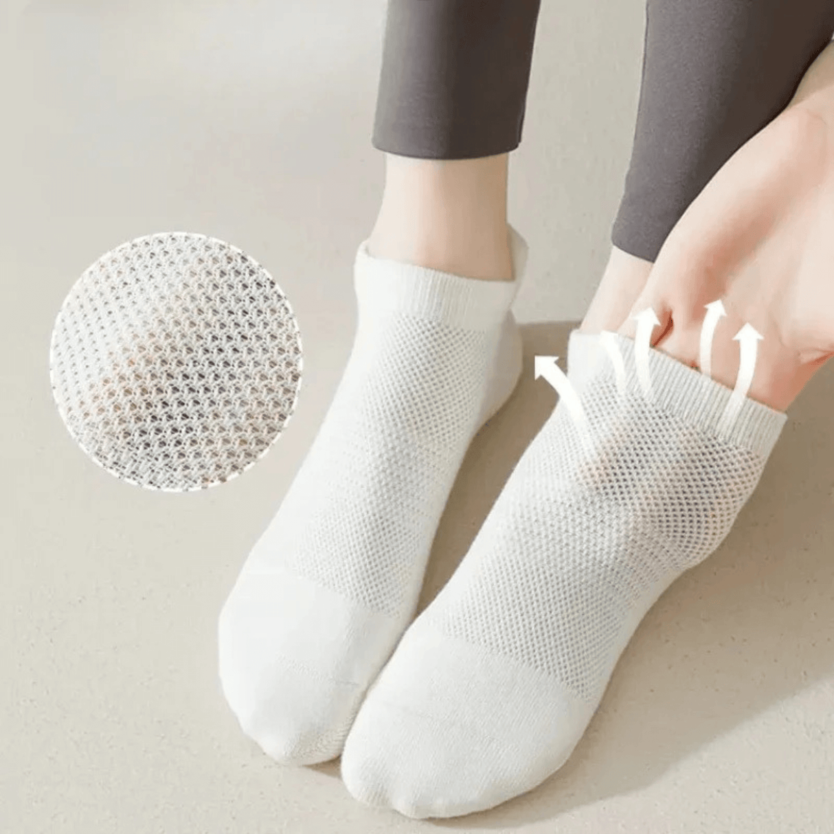EaseMotion - Atmungsaktive, rutschfeste Yoga-Socken mit weichem Griff & Ventilierender Komfort