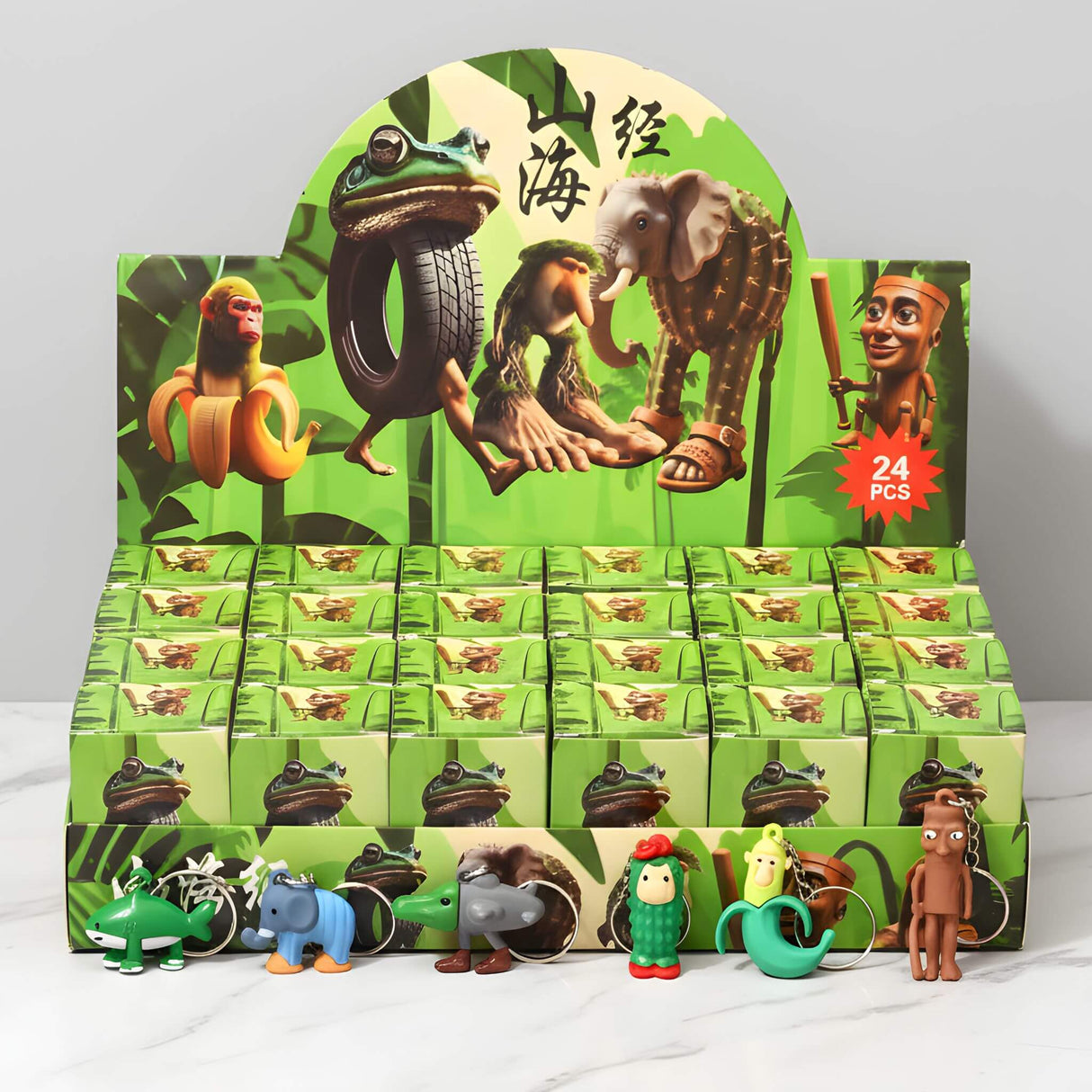 BlinkBox - 24 italienische Mindrot Blind Box Figuren & Schlüsselanhänger im Mystery Collector's Set