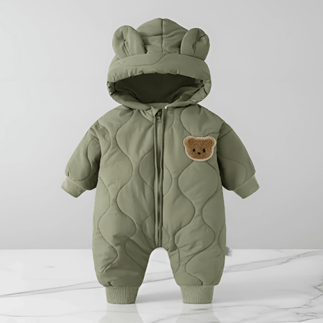 CuddleWear - Warmer Baby-Overall mit Fleece-Futter & Einfacher Reißverschluss für Herbst und Winter