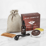 BeardPeak - Bartpflege-Set mit Öl, Balsam, Mikro-Nadel-Roller & Kamm für einen gepflegten Bart
