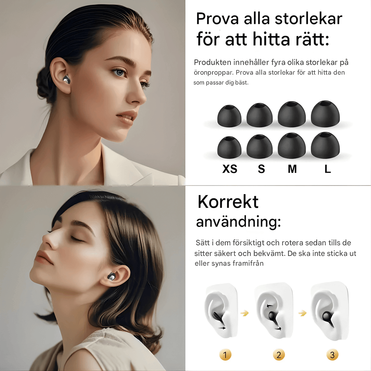 SilenEase - Weiche wiederverwendbare Silikon Ohrstöpsel für Schlaf, Reisen & Konzentration