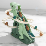 DinoQuest - Elektrische Dinosaurierrutsche mit automatischer Klettertreppe, Lichter & Musik für Kinder